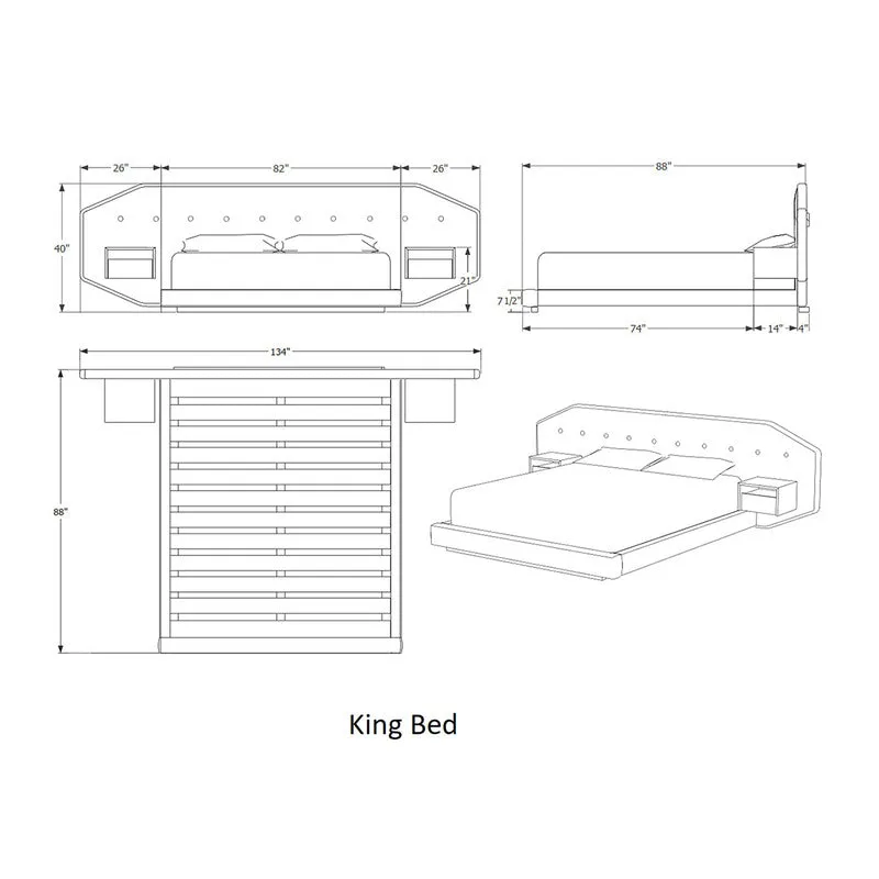 101179 Upholstered Bed