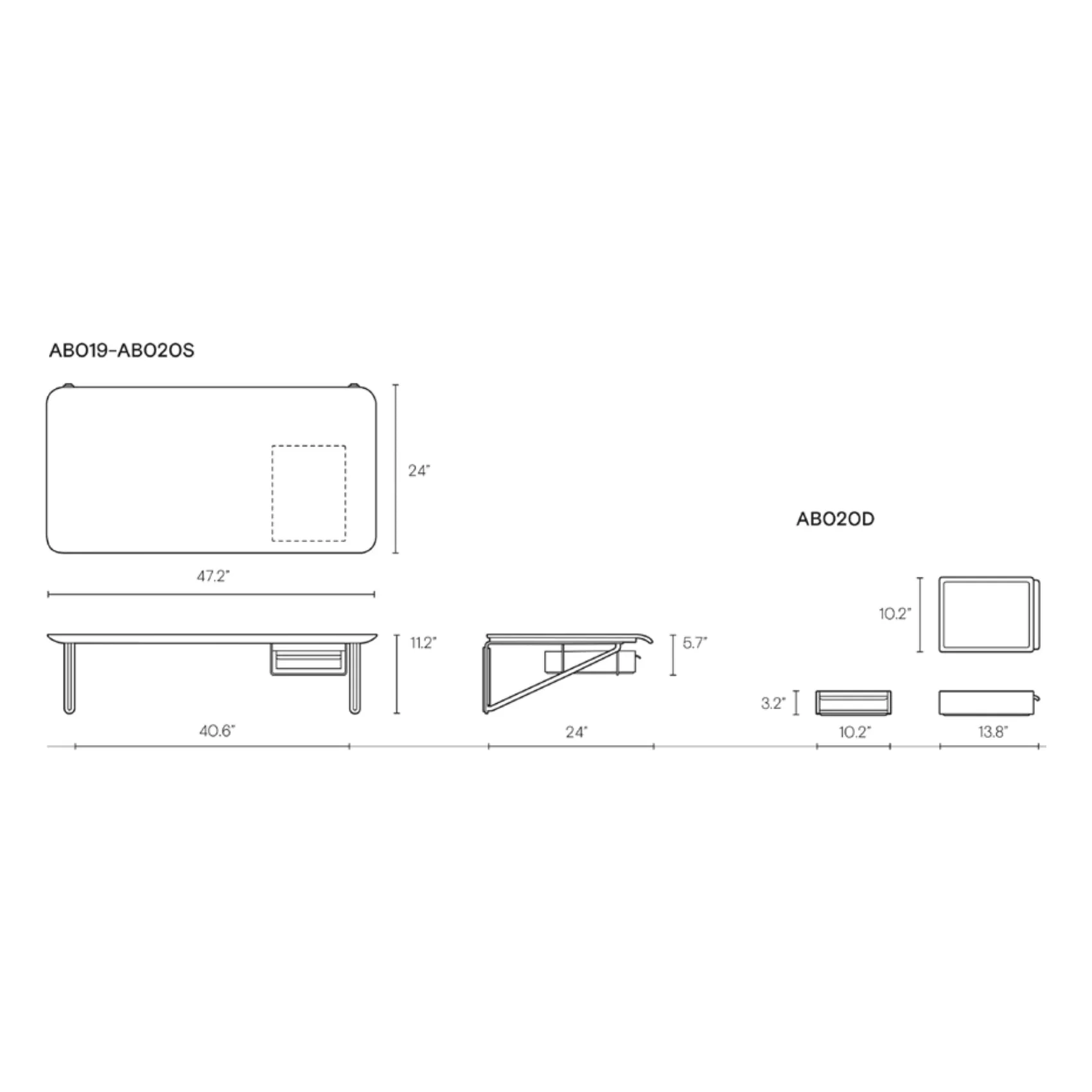 AB019 Wall Desk