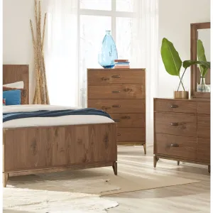 Adler Five Drawer Chest in Natural Walnut (2024) Modus