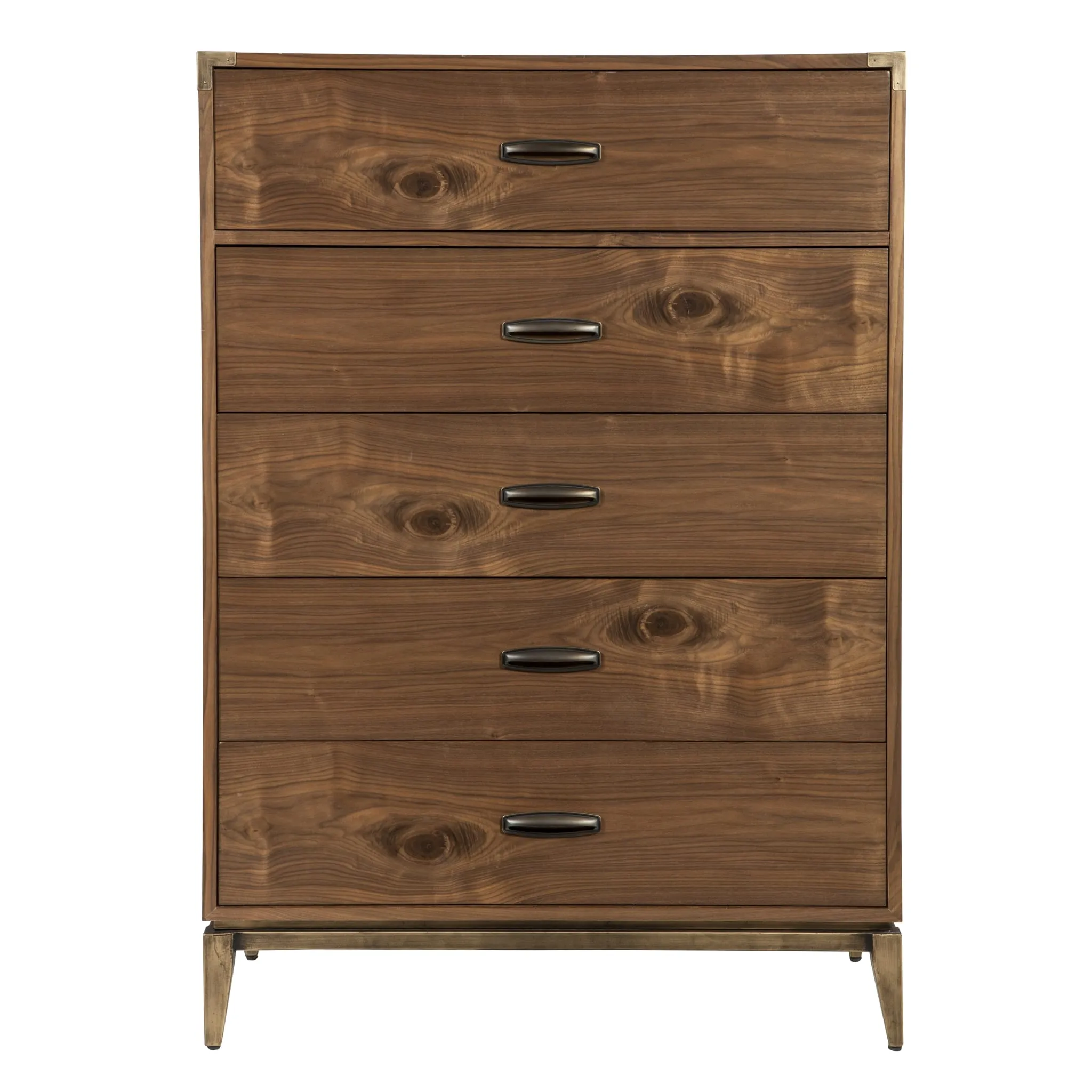 Adler Five Drawer Chest in Natural Walnut (2024) Modus