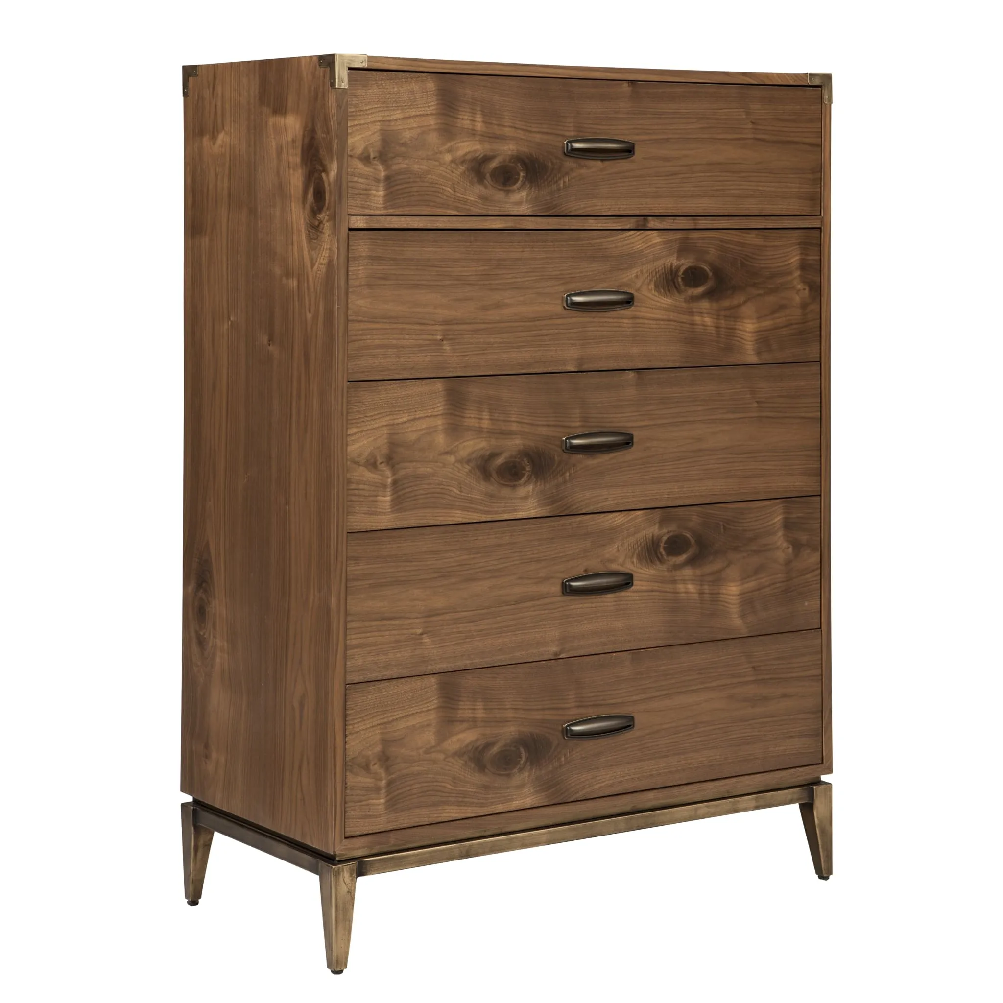 Adler Five Drawer Chest in Natural Walnut (2024) Modus