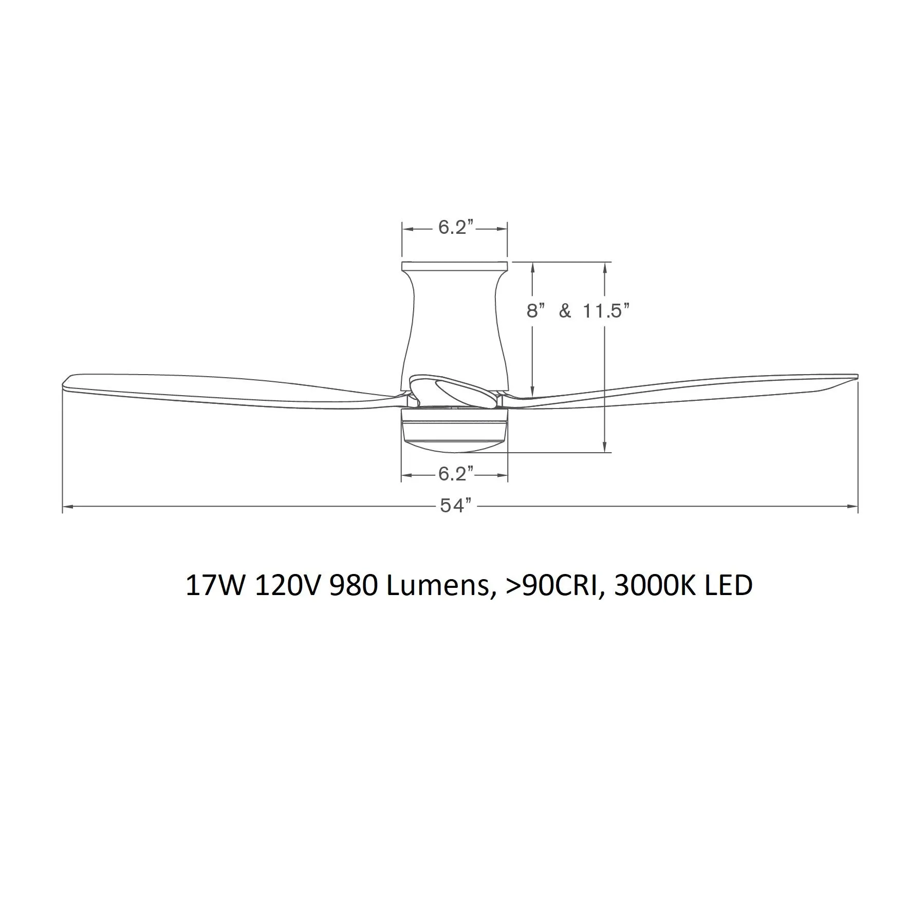 Arbor Flush Mount LED Ceiling Fan