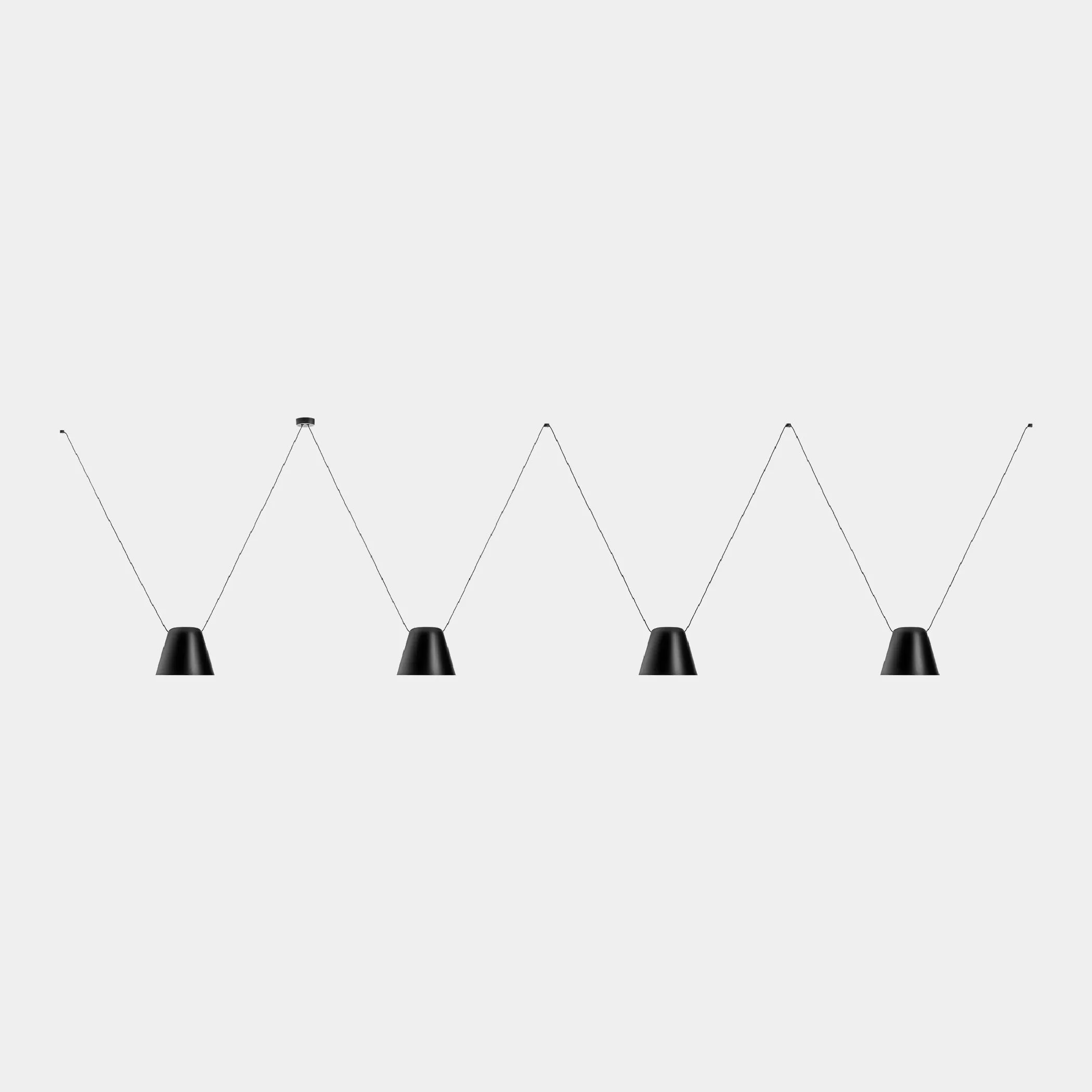 Attic Lateral Multi-Cylindrical Pendant Light