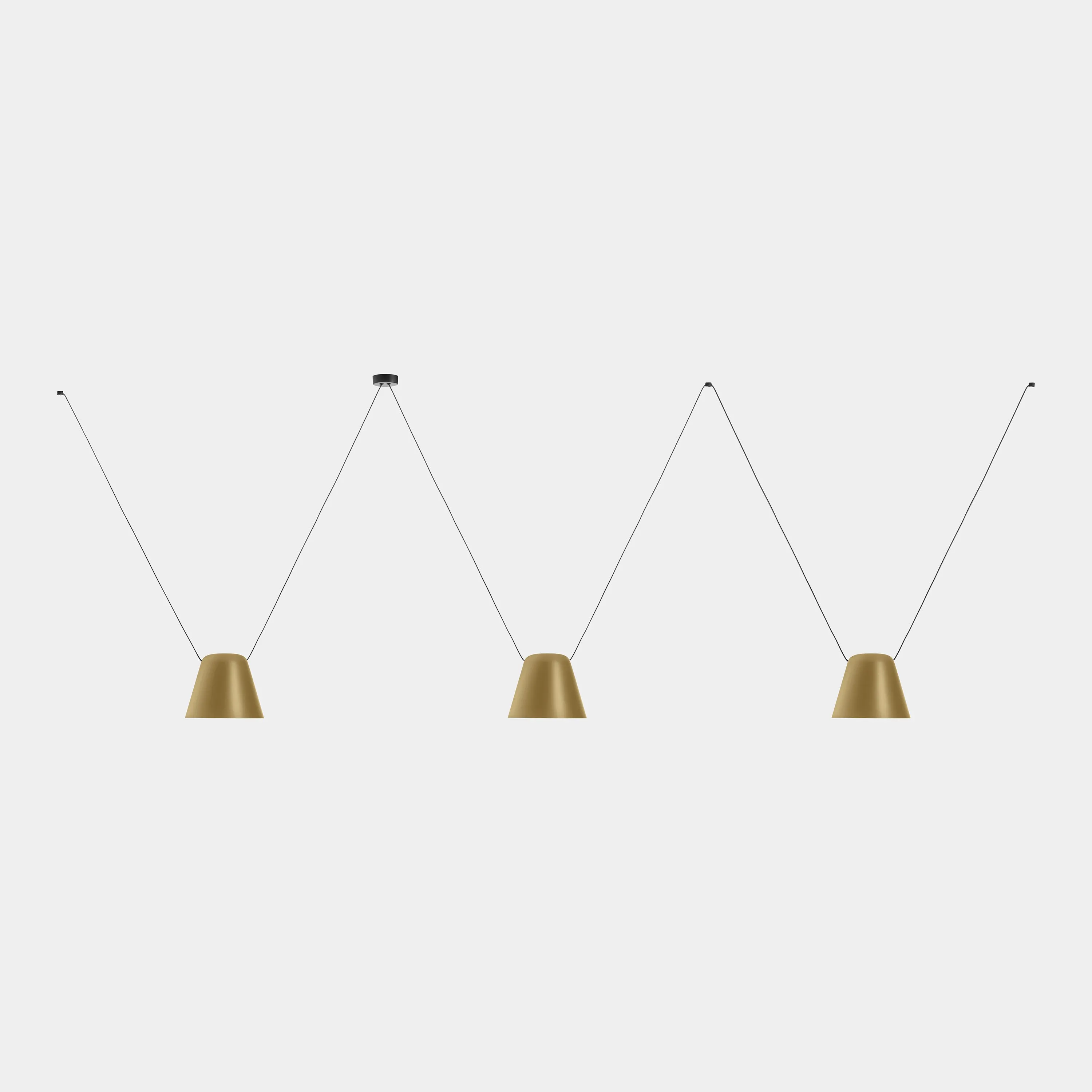 Attic Lateral Multi-Cylindrical Pendant Light