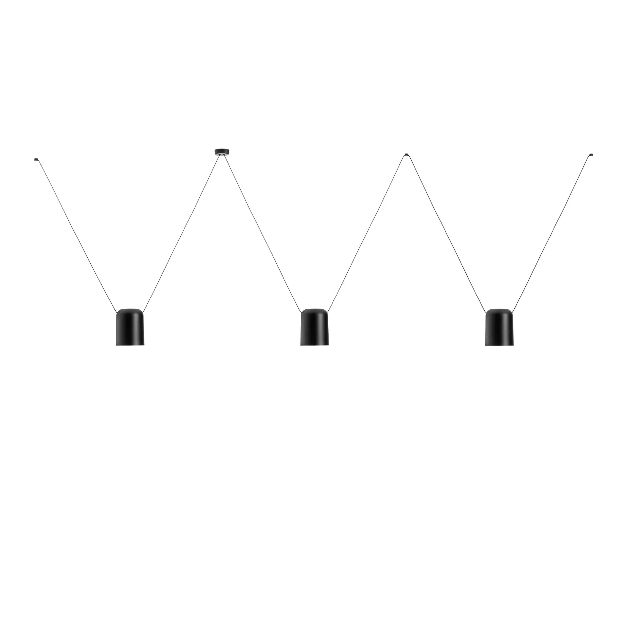 Attic Lateral Multi-Cylindrical Pendant Light