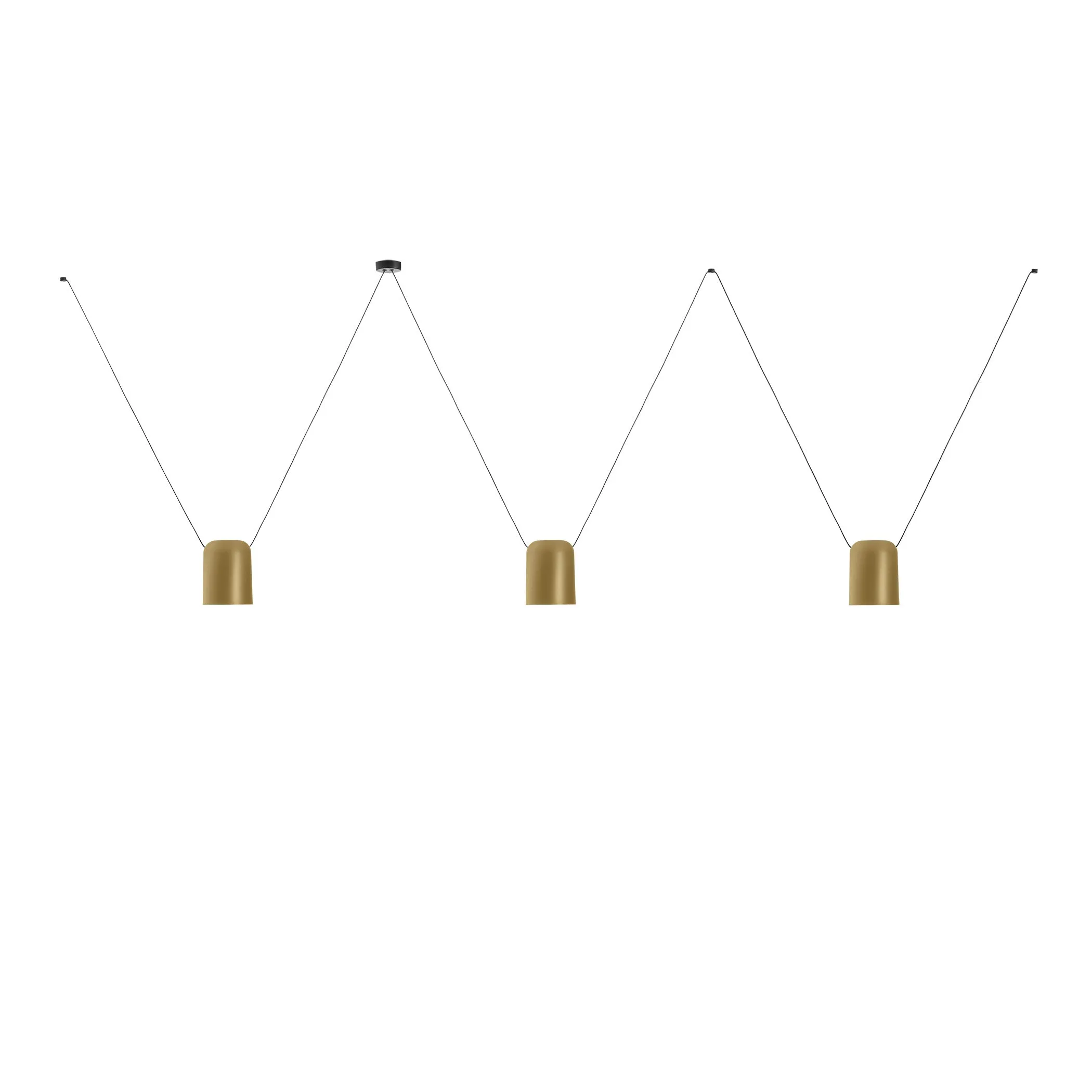 Attic Lateral Multi-Cylindrical Pendant Light