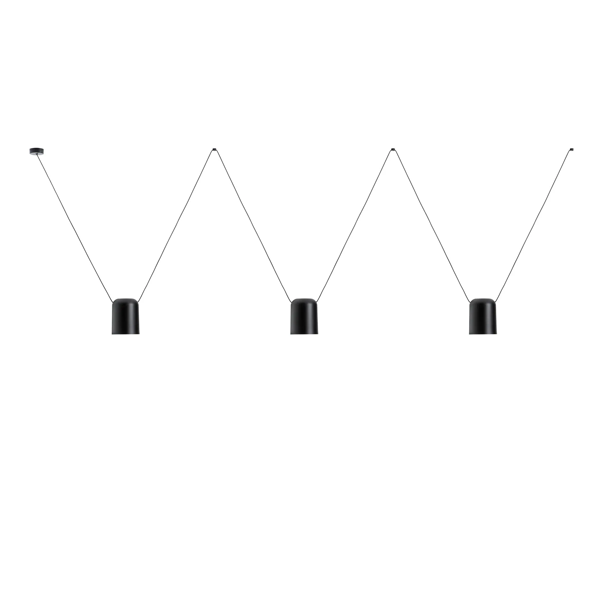 Attic Lateral Multi-Cylindrical Pendant Light