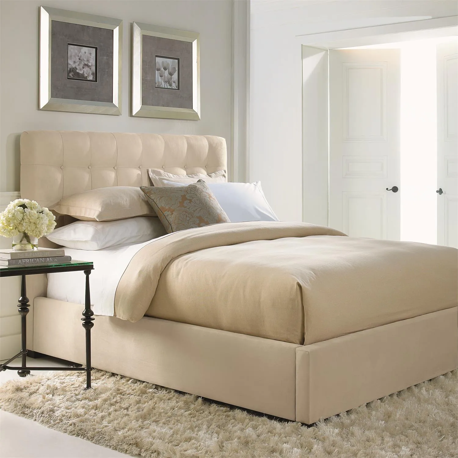 Avery Extended Fabric Panel Bed