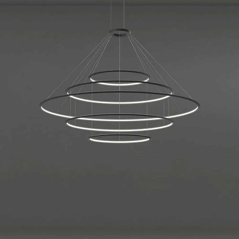 Circular Five Ring Pendant Light