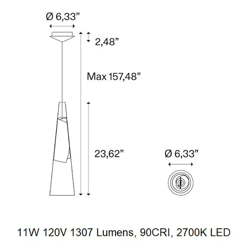 Cono di Luce Pendant Light