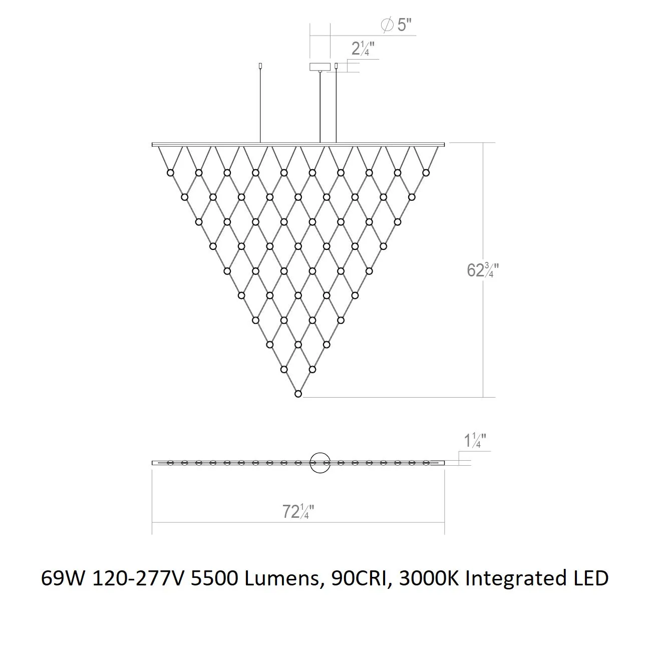 Constellation Galaxy Matrix Vertical Pendant Light