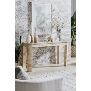Cosmo Mappa Burl Console Table in Amber Kiss Modus