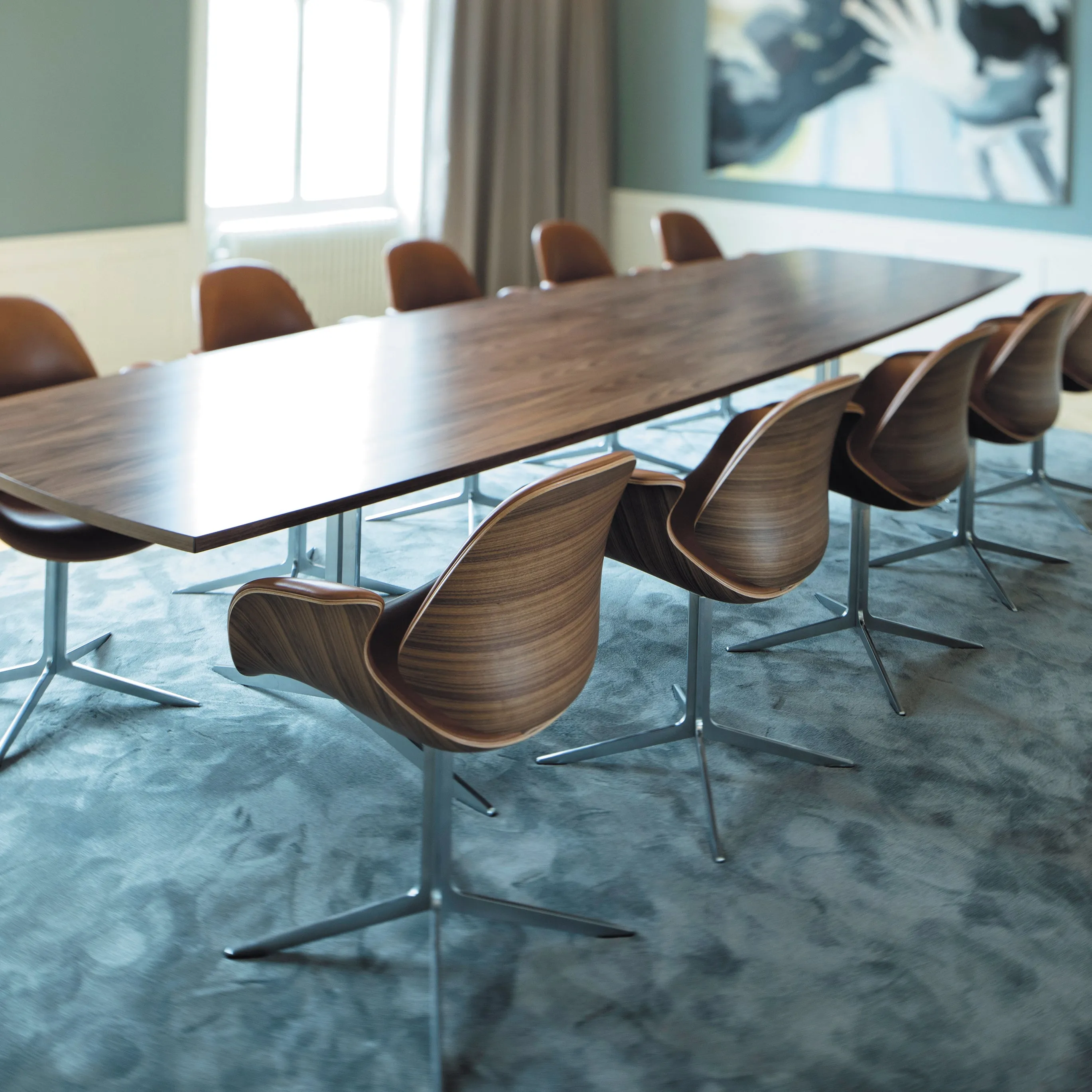 Council Front Upholstered Swivel Conference Chair