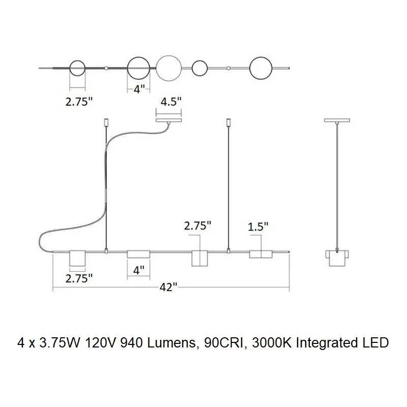 Counterpoint LED Linear Pendant Light