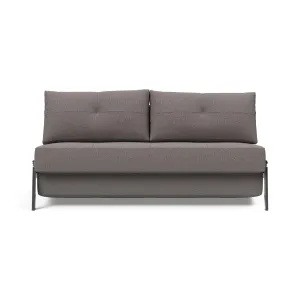 Cubed 2-Seater Armless Sofa Bed with Chrome Legs
