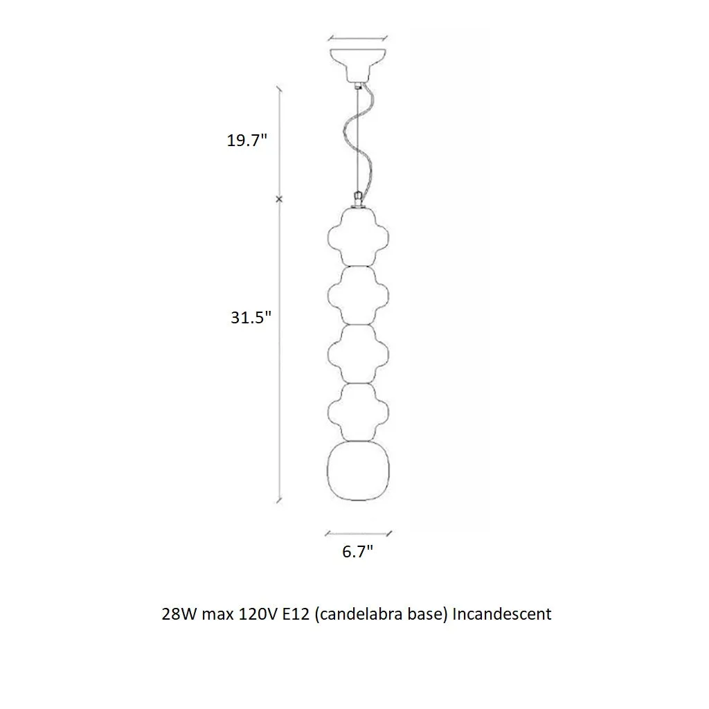 Deco Copacabana 4-Element Pendant Light