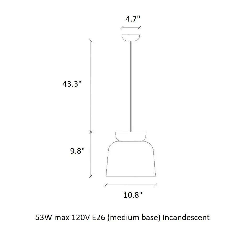 Deco Corcovado Small Pendant Light