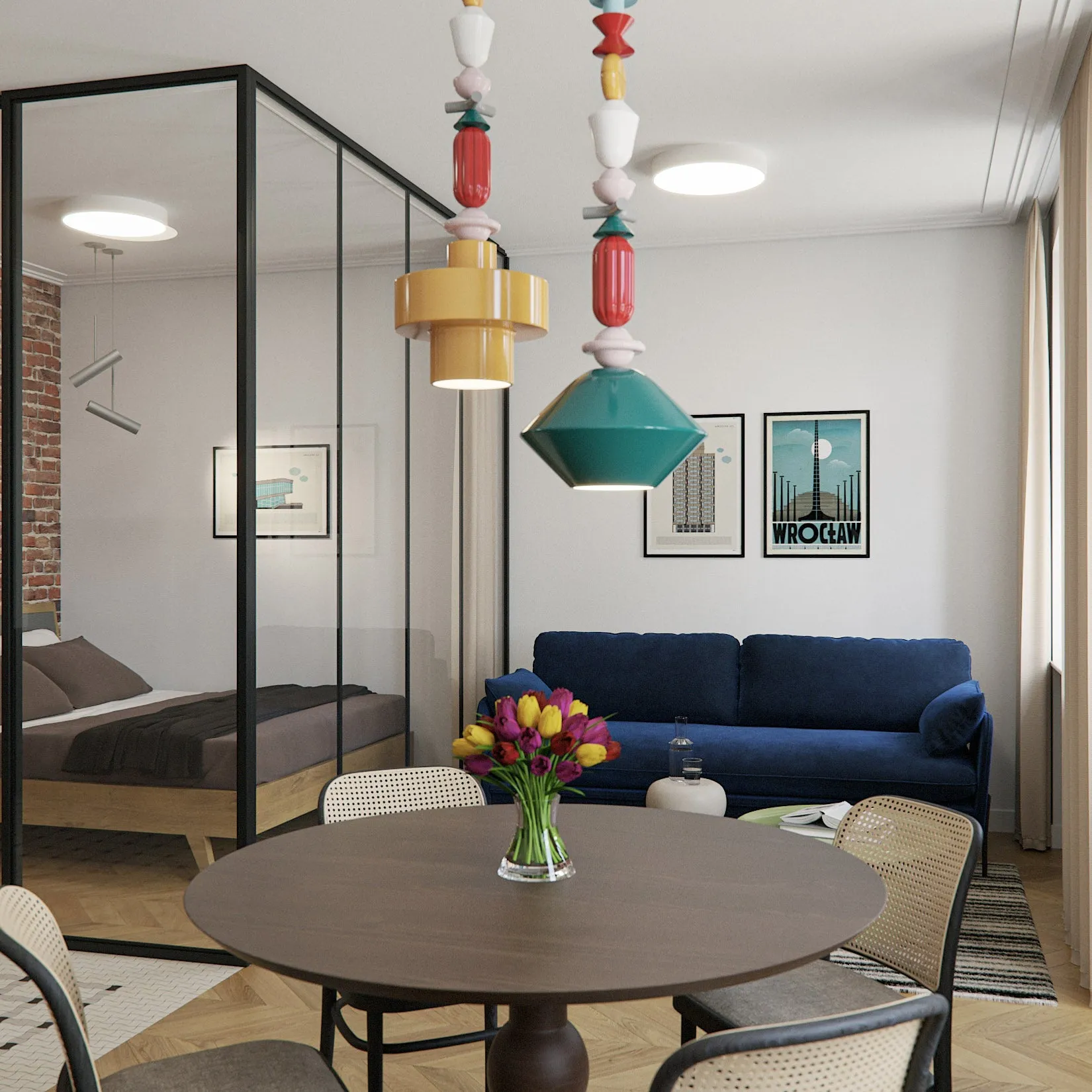 Deco Lariat Ceramic Pendant Light