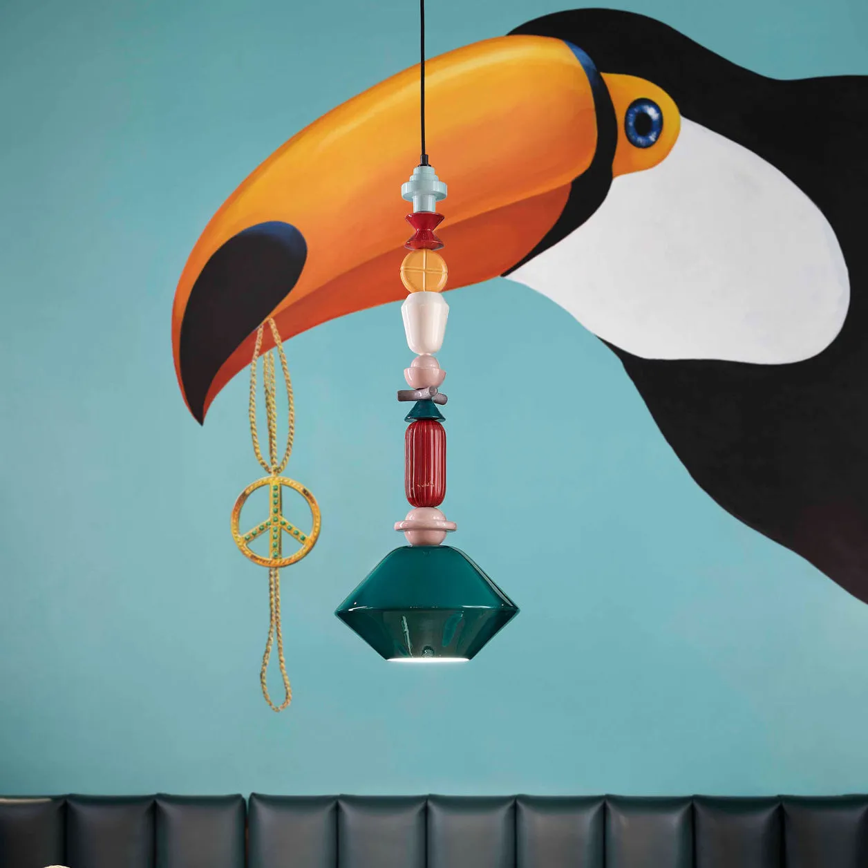 Deco Lariat Ceramic Pendant Light