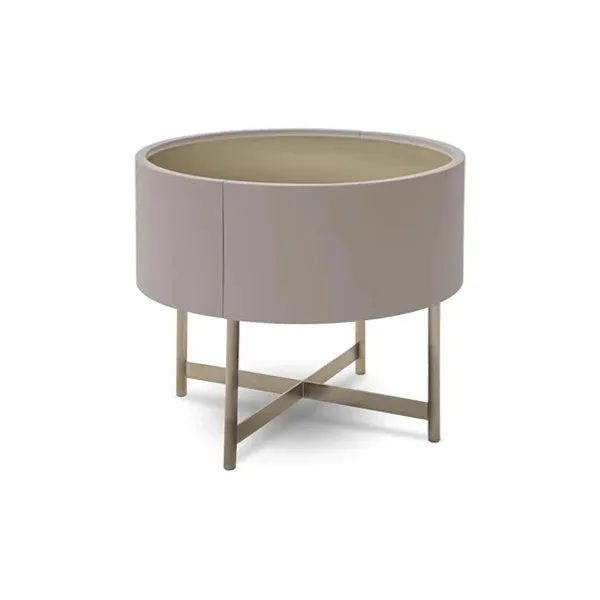 Dedalo Single Drawer Nightstand with Metal Base