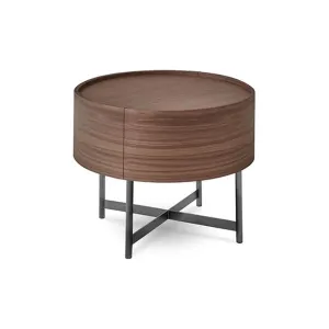 Dedalo Single Drawer Nightstand with Metal Base