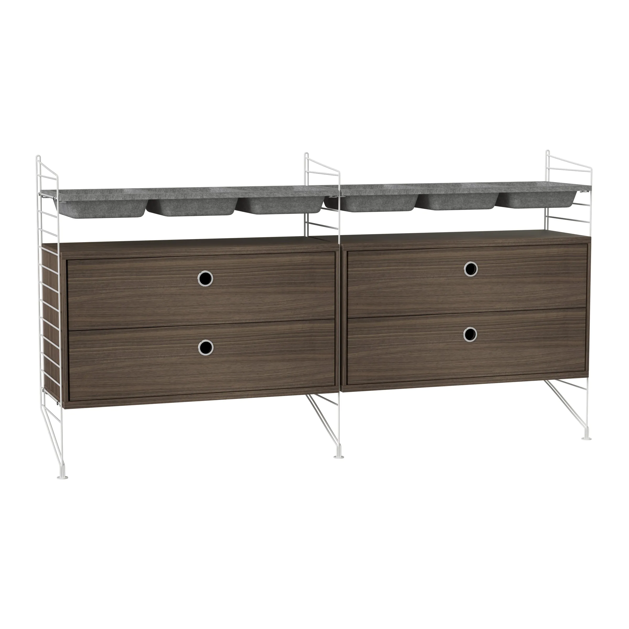 Double Wall Cabinet Shelving Unit