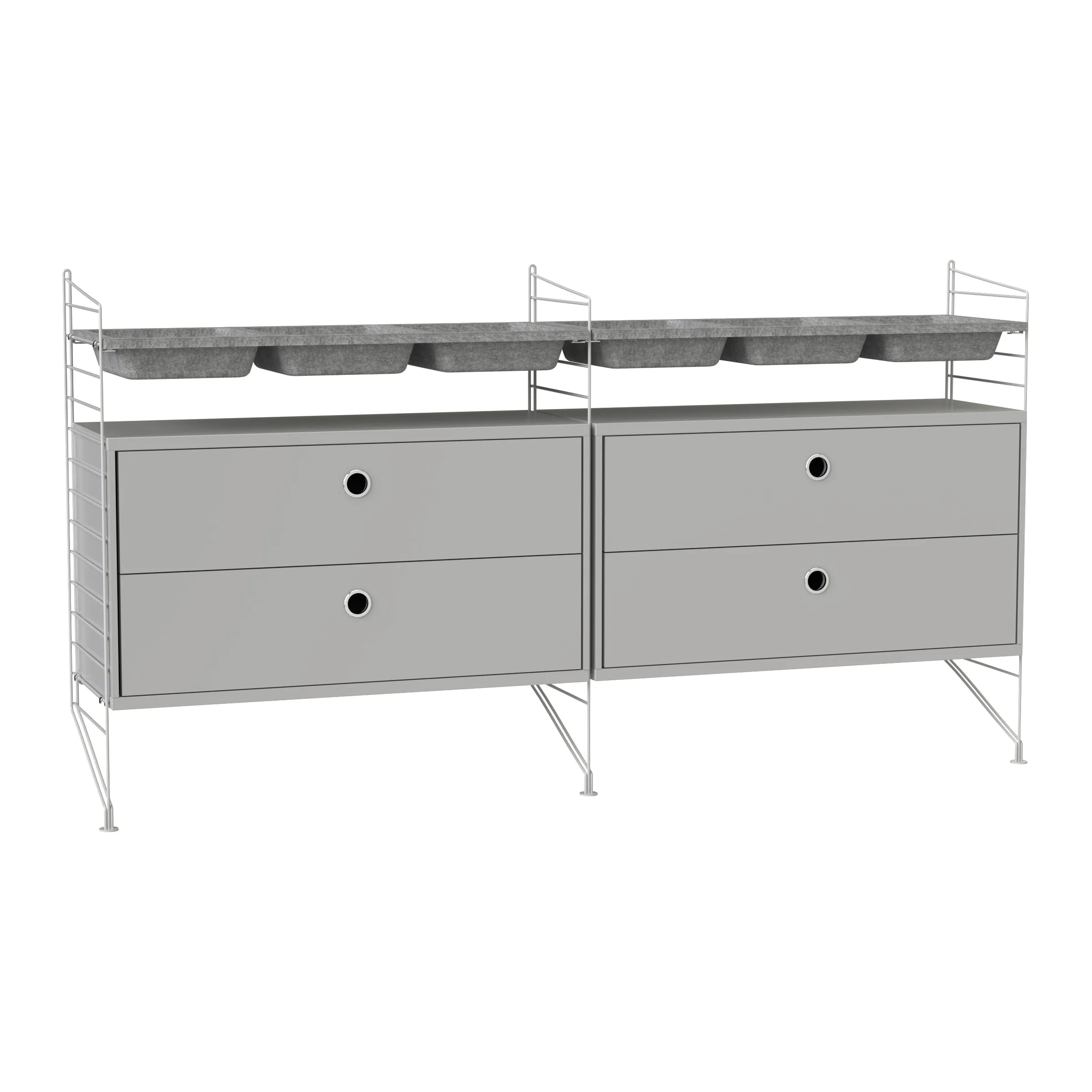 Double Wall Cabinet Shelving Unit