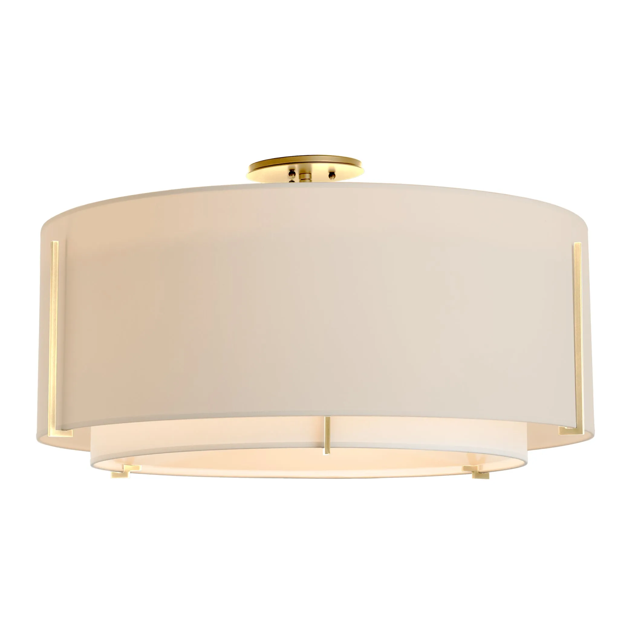 Exos Large Double Shade Semi-Flush Mount