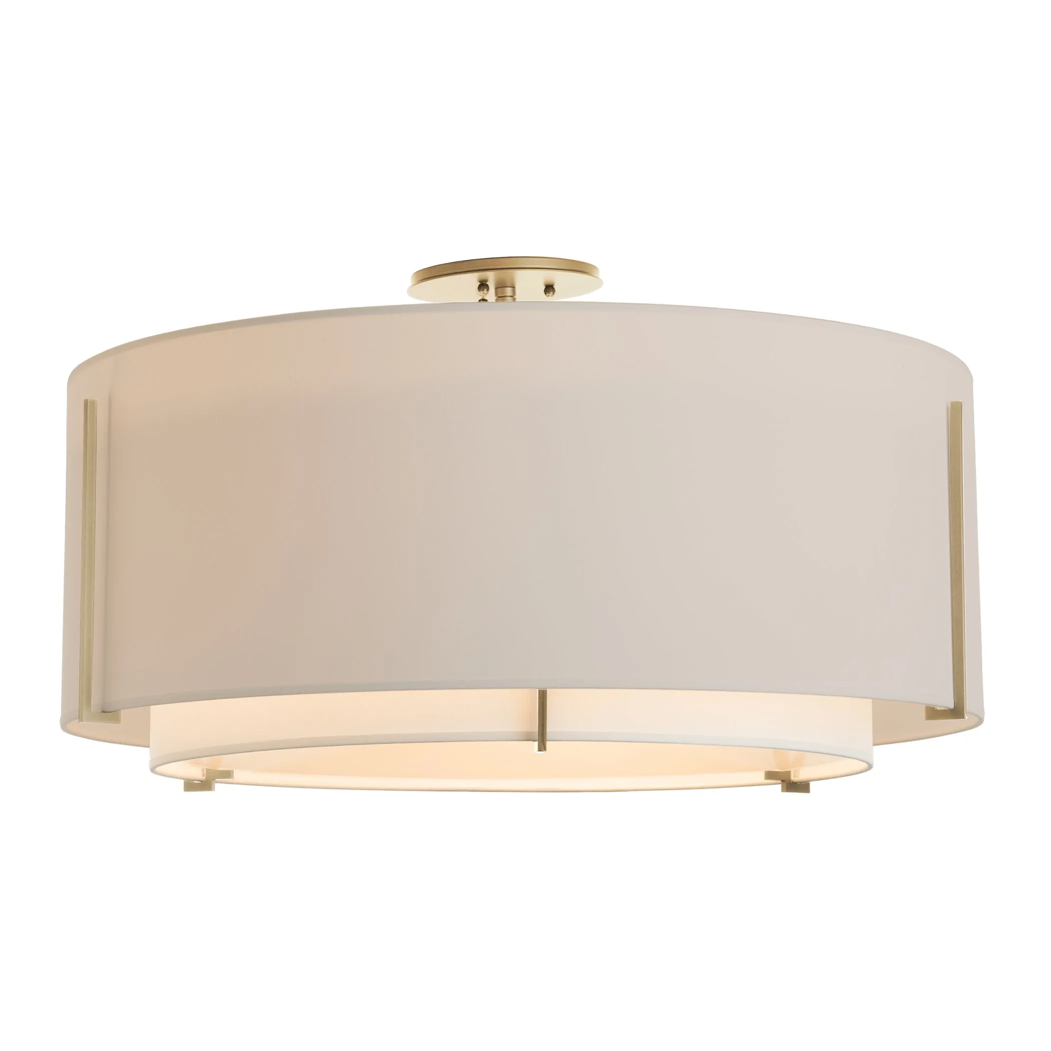 Exos Large Double Shade Semi-Flush Mount