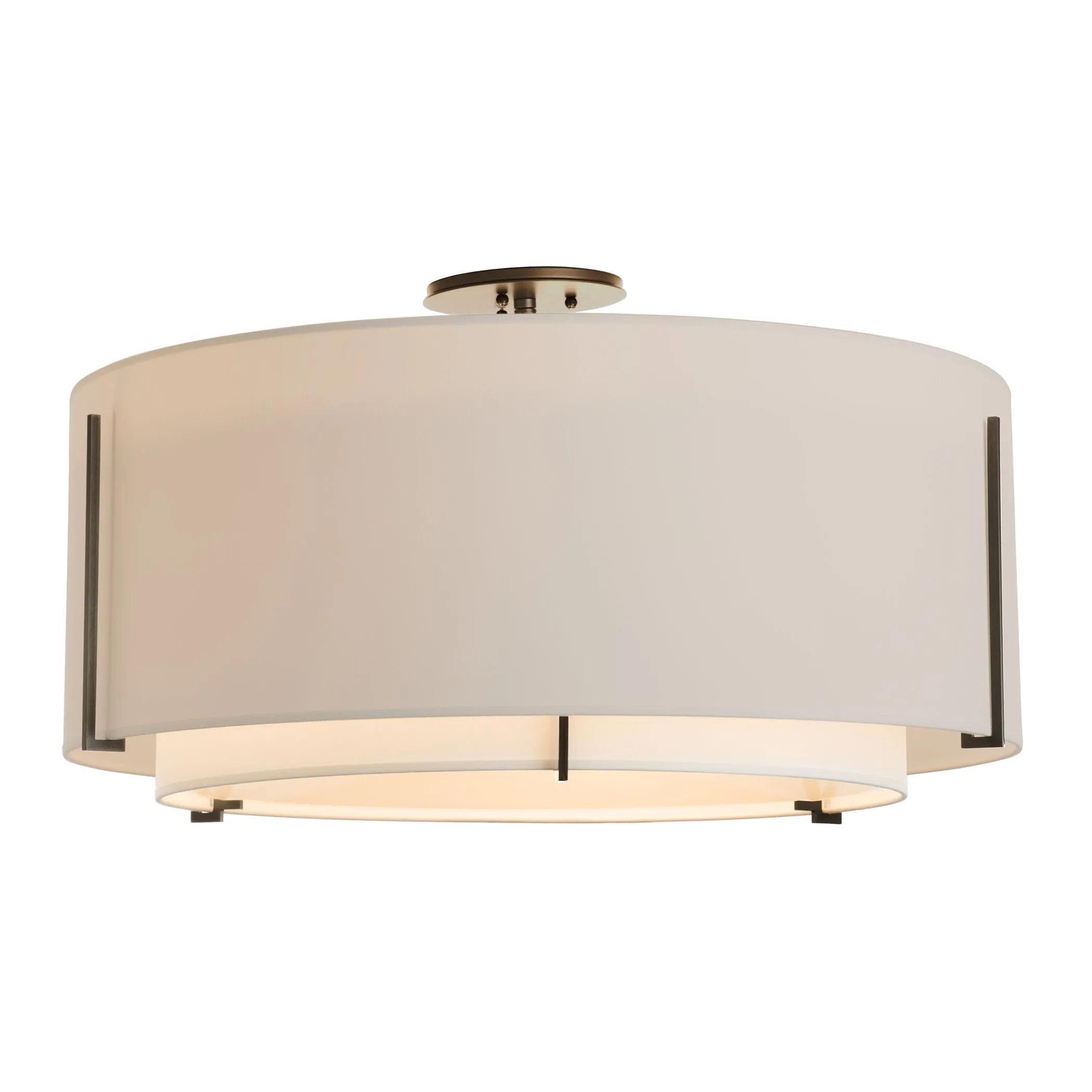 Exos Large Double Shade Semi-Flush Mount