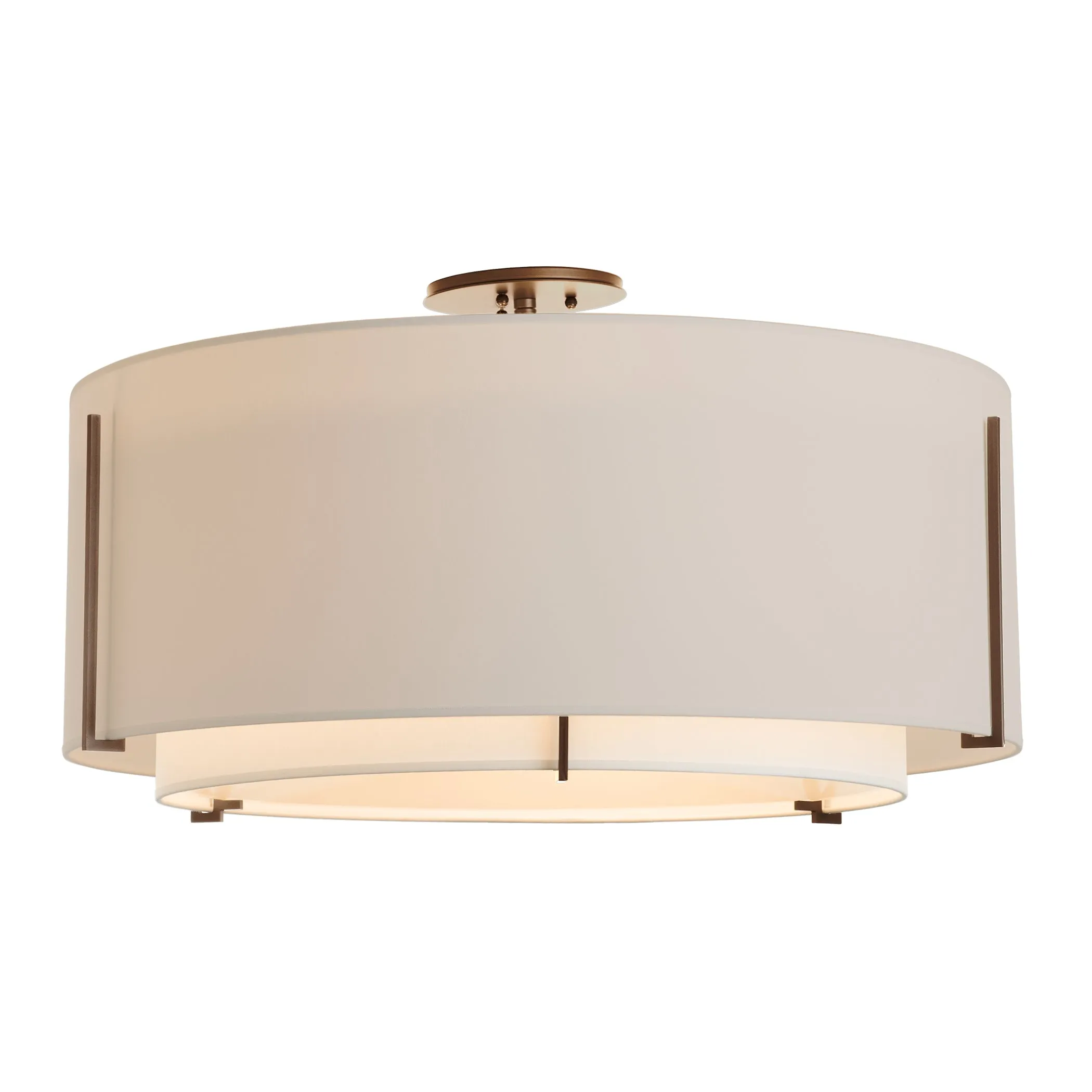 Exos Large Double Shade Semi-Flush Mount