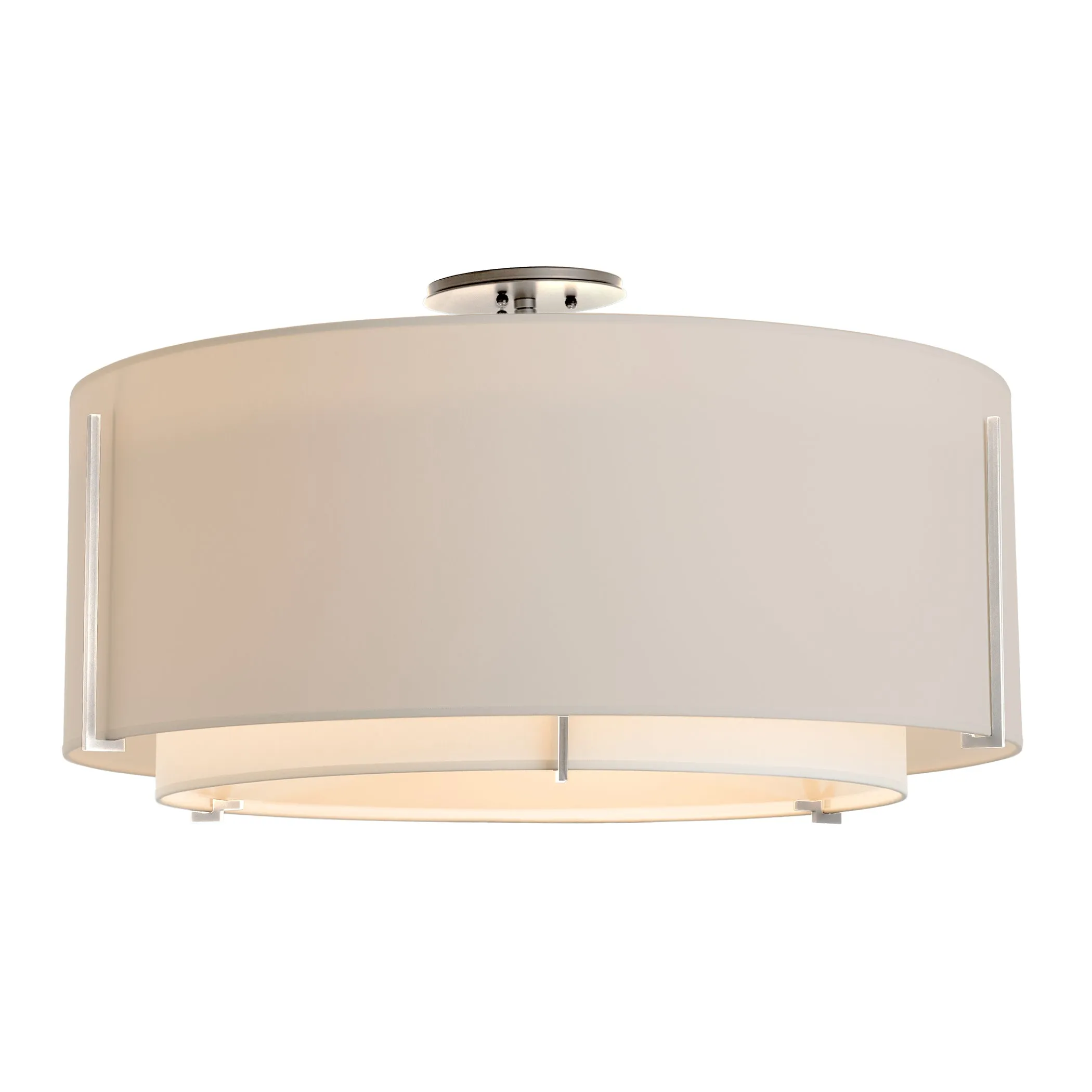Exos Large Double Shade Semi-Flush Mount