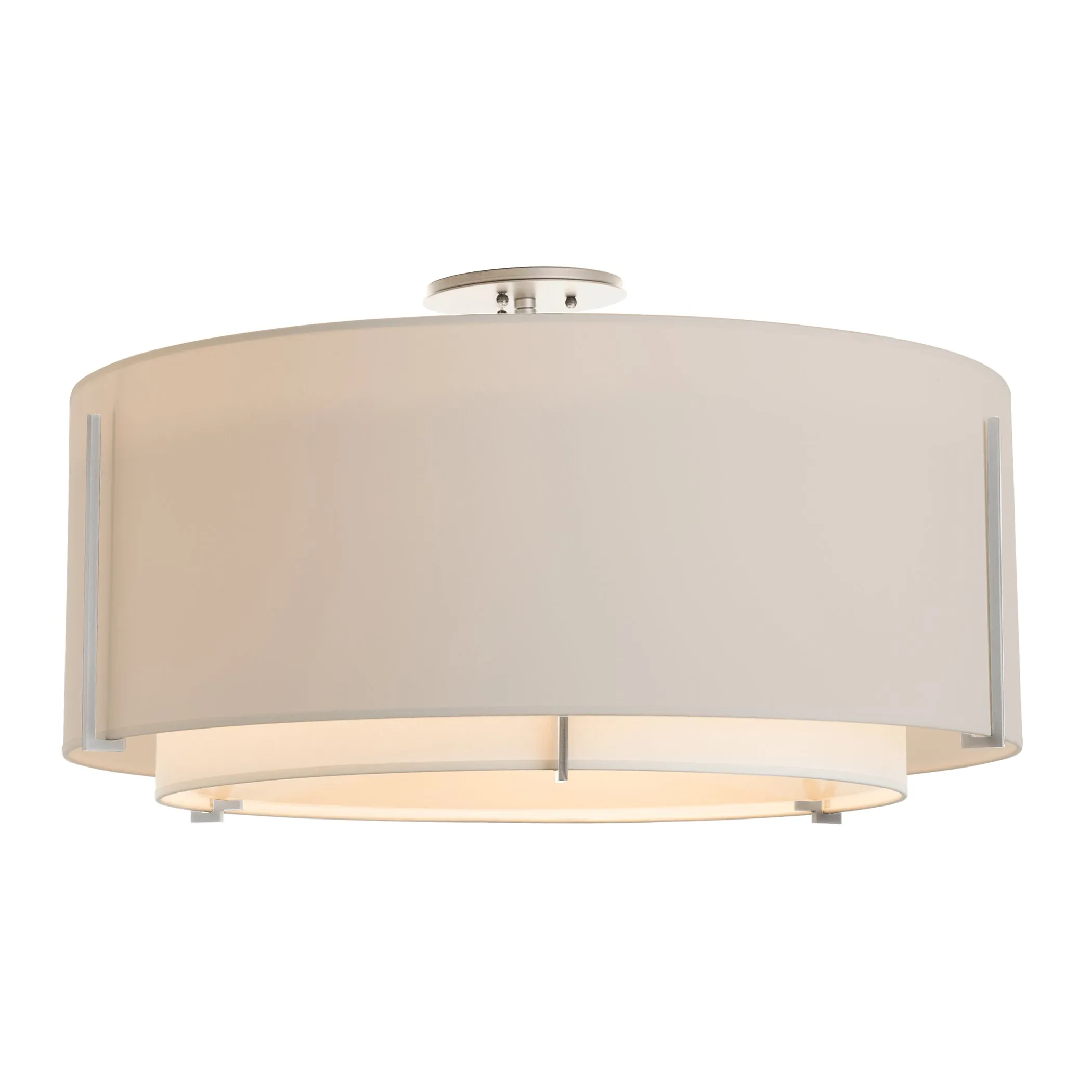 Exos Large Double Shade Semi-Flush Mount