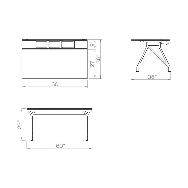Eyhov Rail Single Desk