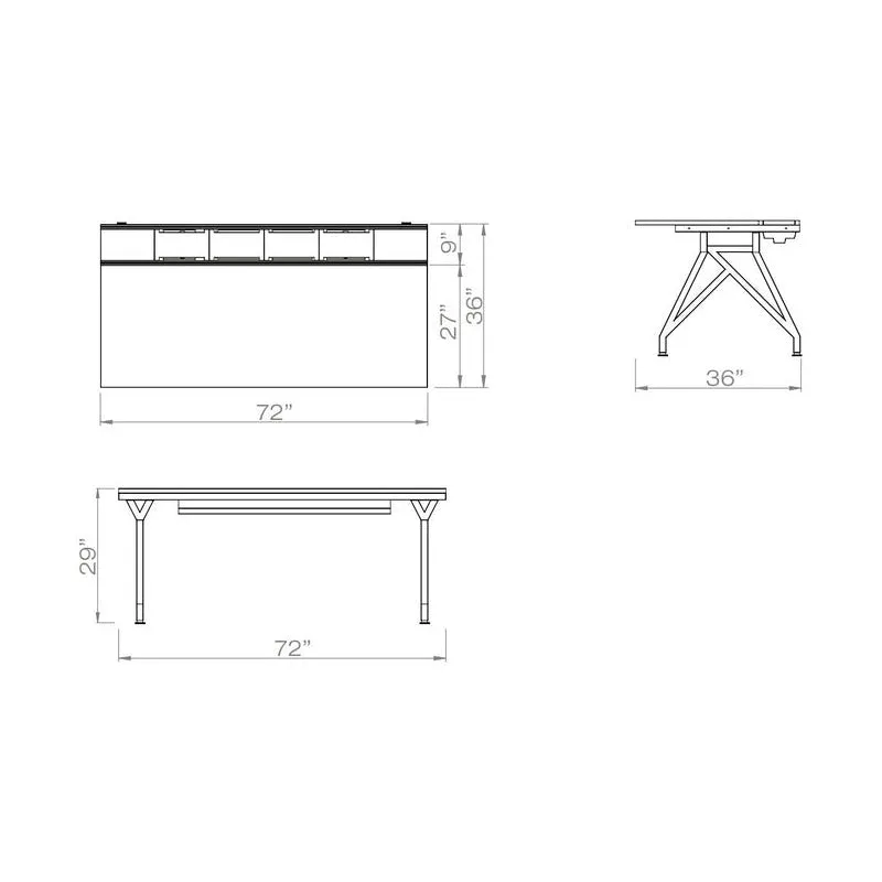 Eyhov Rail Single Desk