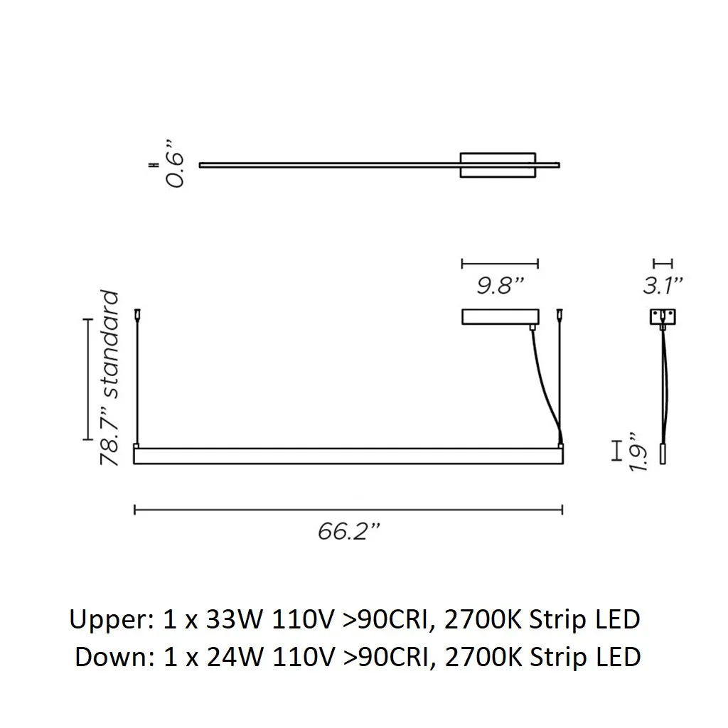 Fly Linear LED Pendant Light