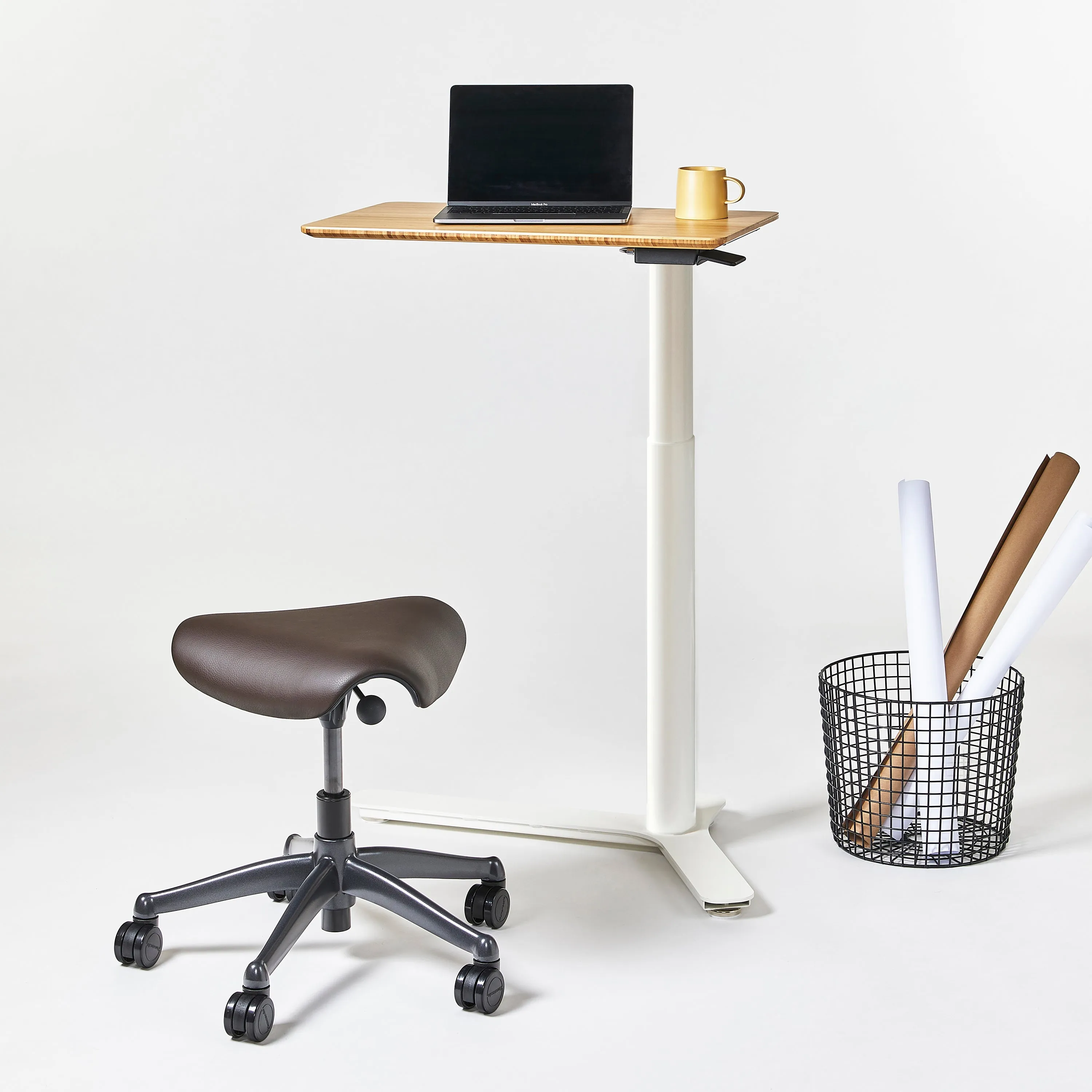 Freedom Saddle Leather Task Stool