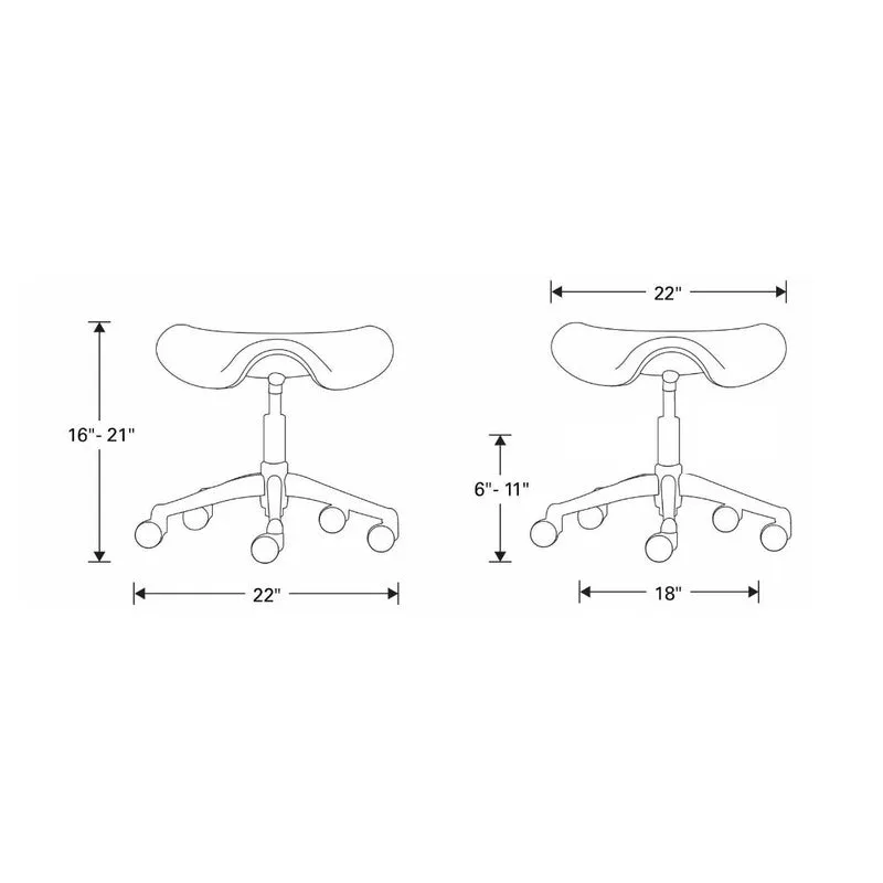 Freedom Saddle Leather Task Stool