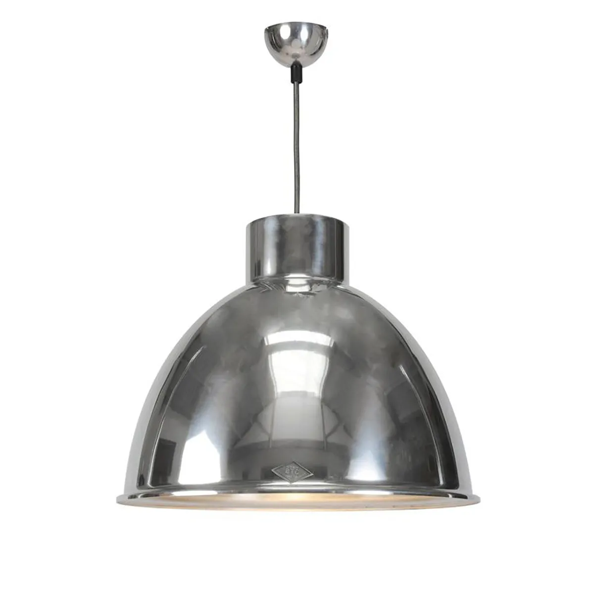 Giant Pendant Light with Wired Glass