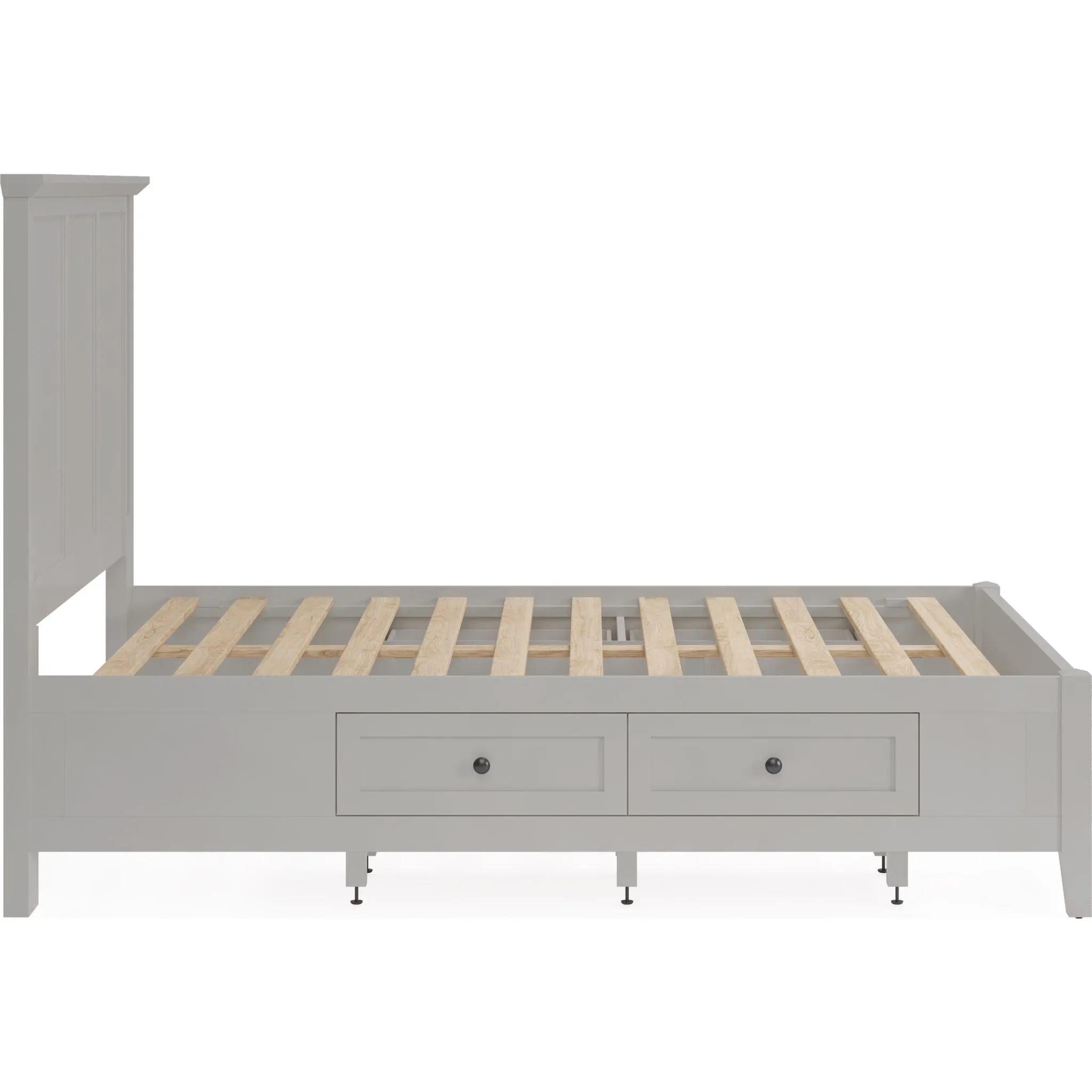 Grace Four Drawer Platform Storage Bed in Elephant Gray Modus