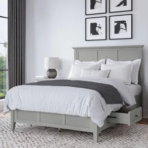 Grace Four Drawer Platform Storage Bed in Elephant Gray Modus