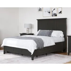Grace Four Drawer Platform Storage Bed in Raven Black Modus