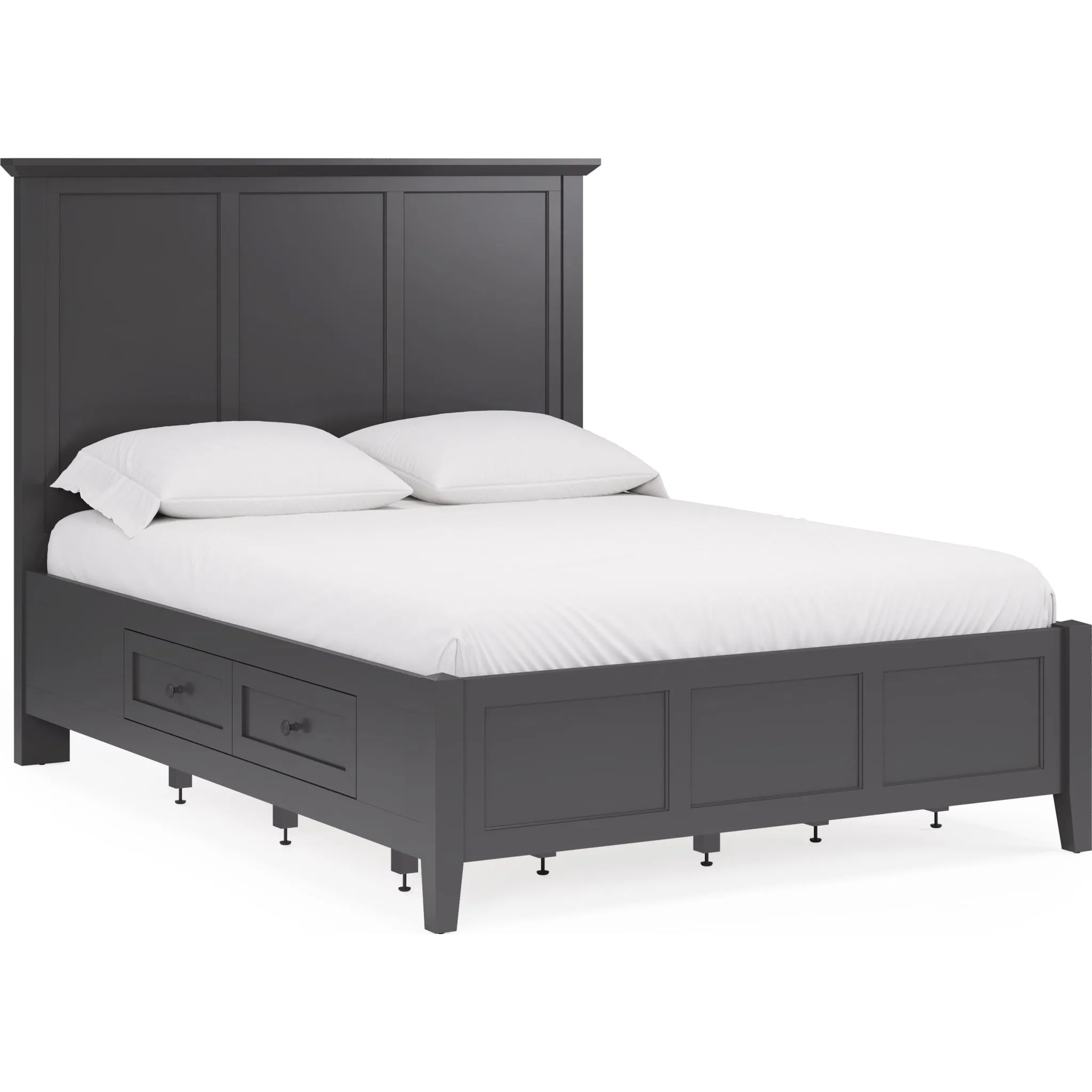 Grace Four Drawer Platform Storage Bed in Raven Black Modus