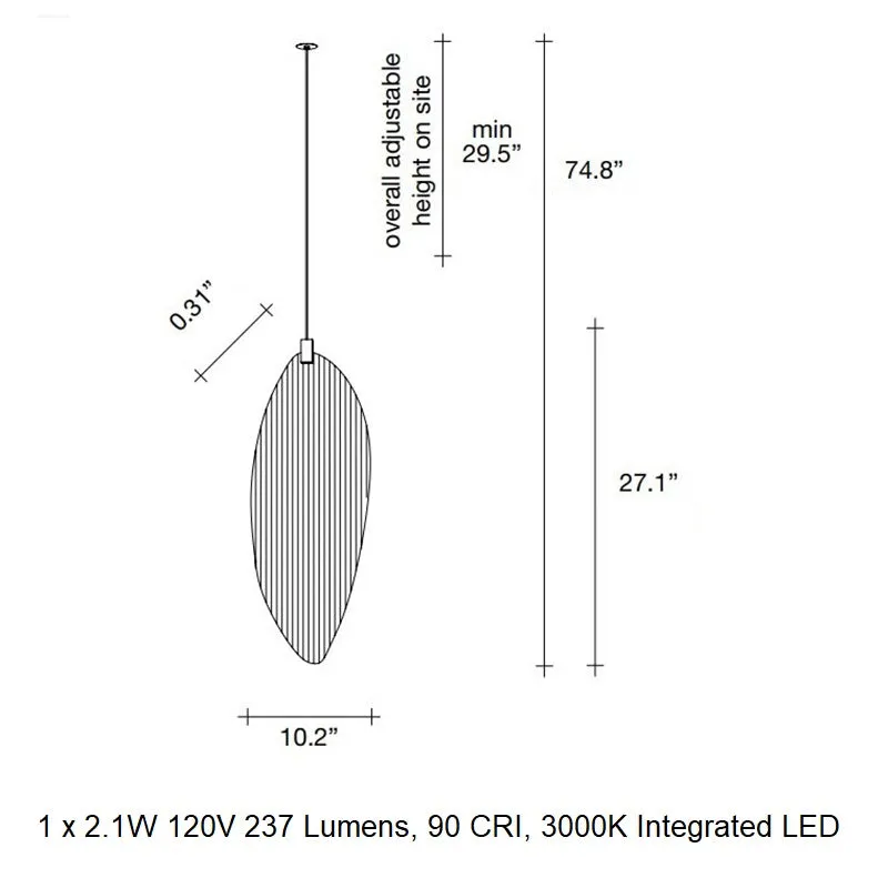 Harpe Single Pendant Light with Disc
