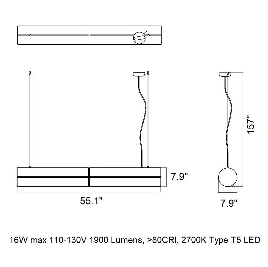 Hashira Linear LED Pendant Light
