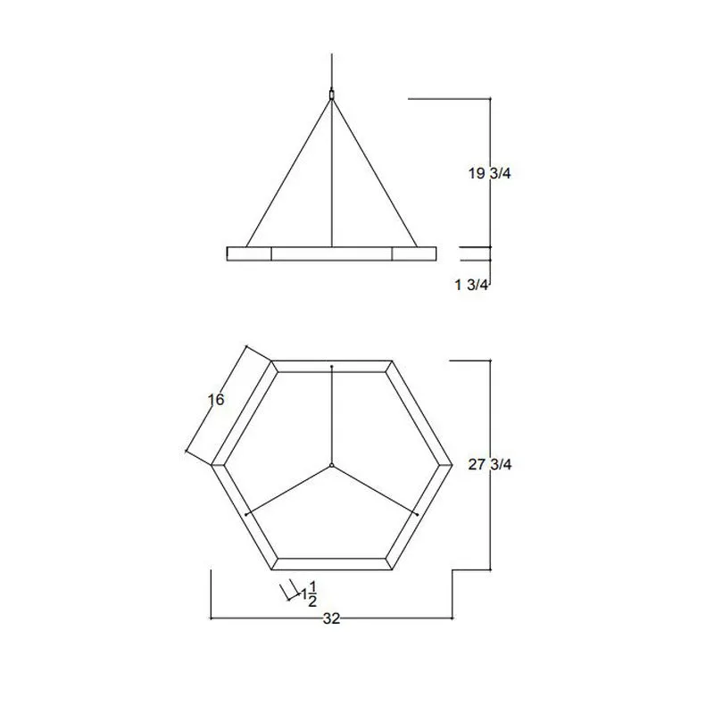 Hexagon LED Chandelier