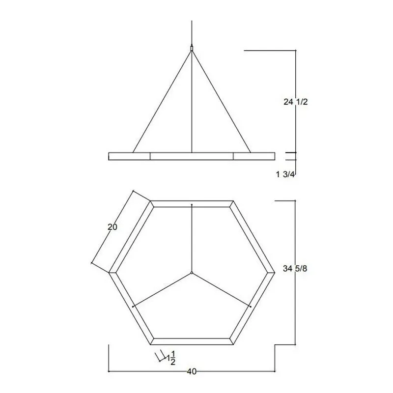 Hexagon LED Chandelier