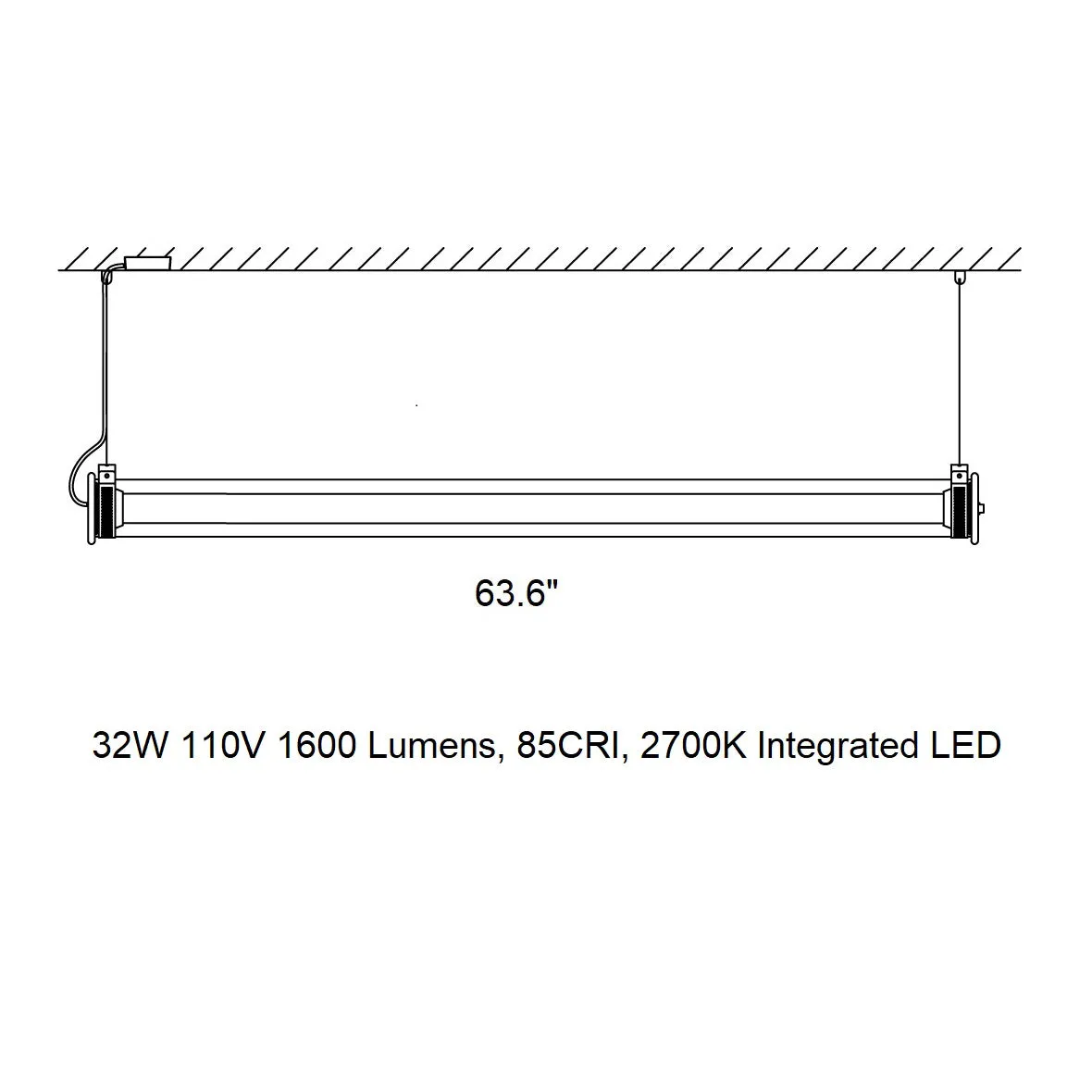 In The Tube 360 Horizontal Outdoor Pendant Light