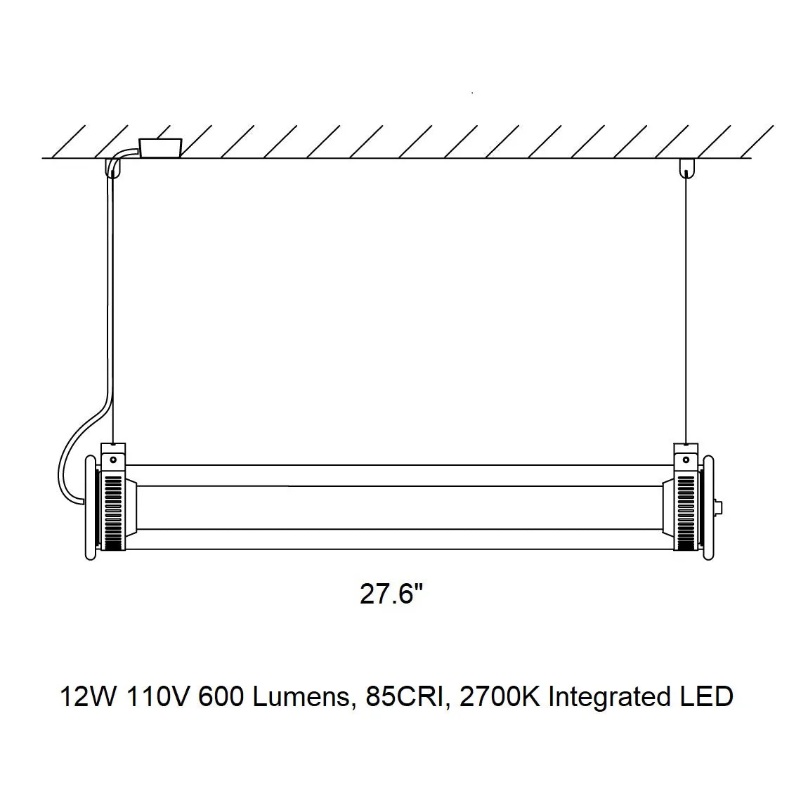 In The Tube 360 Horizontal Outdoor Pendant Light