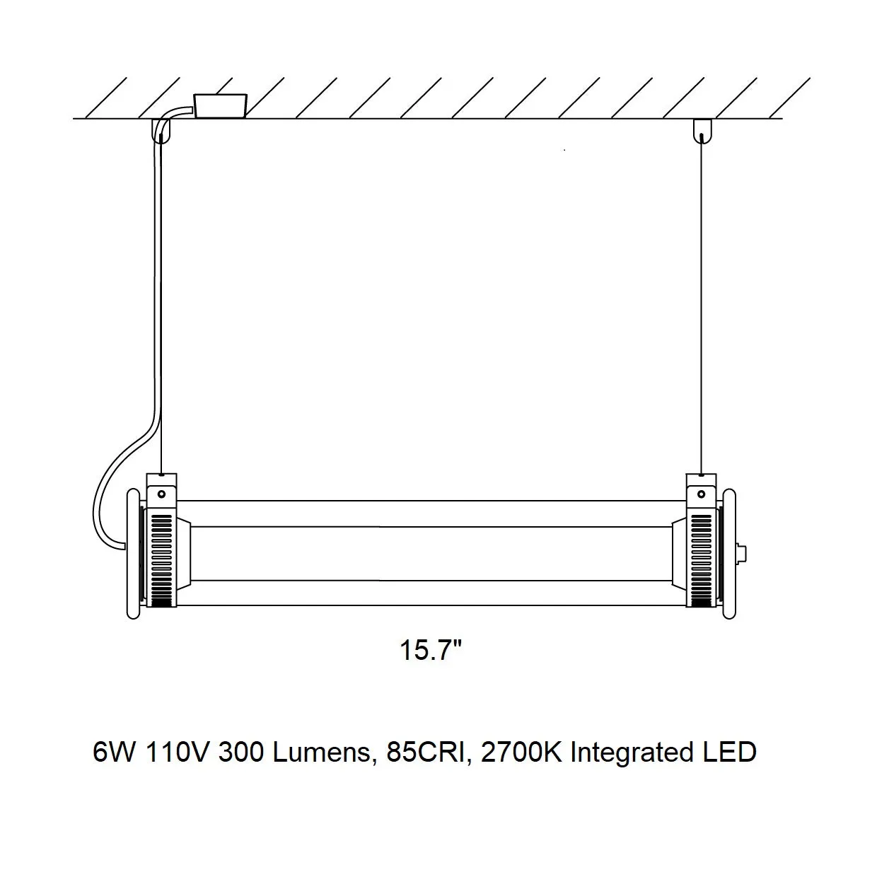 In The Tube 360 Horizontal Outdoor Pendant Light